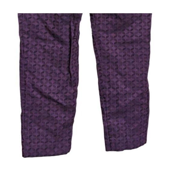 Valerie Stevens Ponte Knit Capris Women's Size 10 (33x25) Berry Jacquard Career - Picture 8 of 8